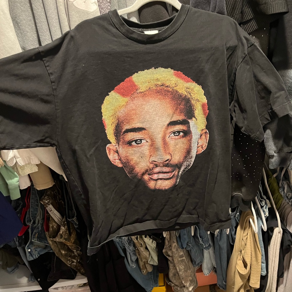 Black Graphic Jaden Smith Big Face Graphic TShirt Black Graphic Jaden Smith Big Face Graphic TShirt